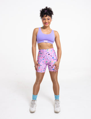 Mauve Neo-Retro Bra and Shorts Set