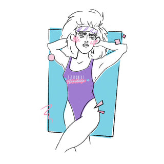 Retrosweat Aerobics Logo Leotard in Purple