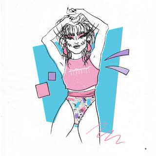 Roll Top Fancy Dance Briefs in Pink