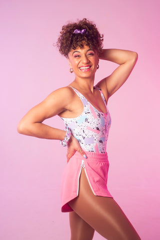 Zipper Short-Shorts in Pink