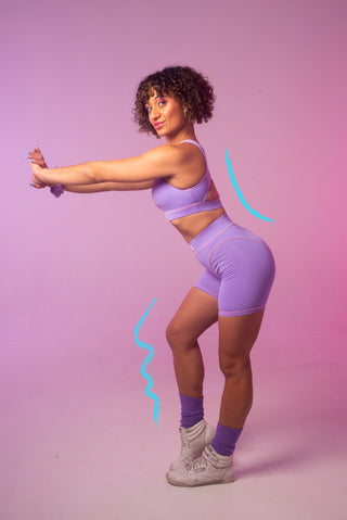 Mauve Neo-Retro Bra and Shorts Set