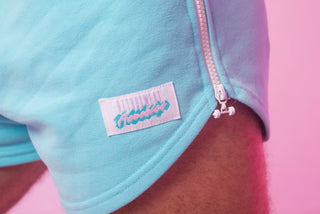 Dumbbell Zipper Shorts in Blue